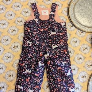 Toddler Sbow Suit Floral Unicorn Kids Overalls